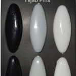 Hijab Black/Grey/White Pins